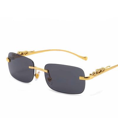 Gafas de Sol Cuadradas Retro Leopardo - Diseño Frameless Unisex - Image 2