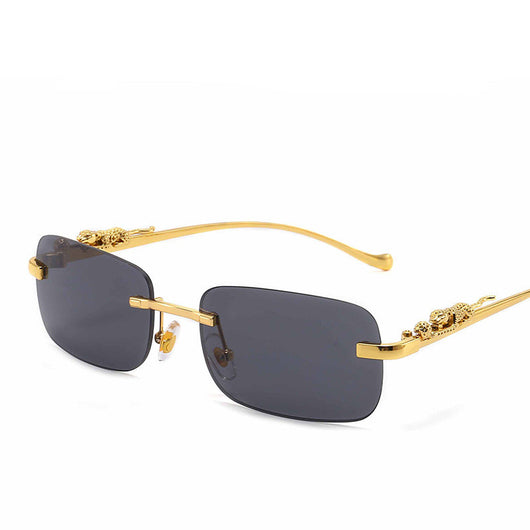 Gafas de Sol Cuadradas Retro Leopardo - Diseño Frameless Unisex - Image 2