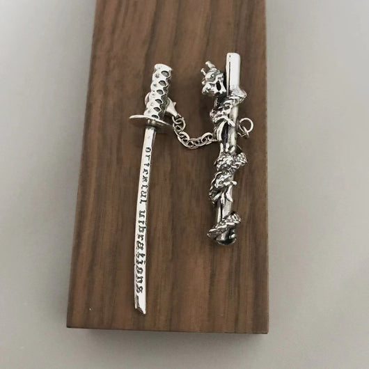 Dije de Plata Esterlina Espada Punk Hip Hop Retro Urbano