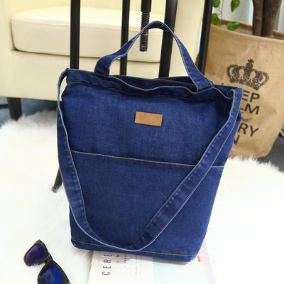 Bolsa de Lona Retro Estilo Denim para Compras - Image 5