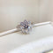 Moissanite Women's Ring Sun Flower Blanco number 9
