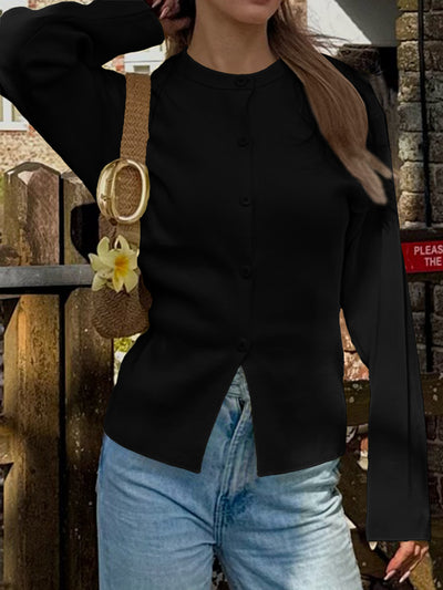 Camisa de Manga Larga Lisa con Botones - Image 27