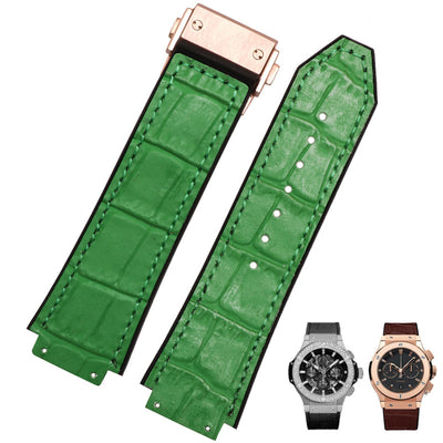 Correa de Reloj Cuero Genuino con Silicona para Hombre - Image 3