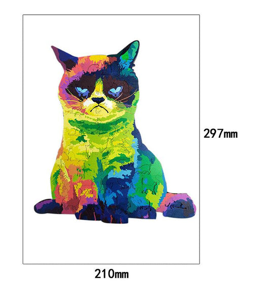 Puzzle de Madera Arcoíris para Gatos - Juguete de Desarrollo Cognitivo - Image 7