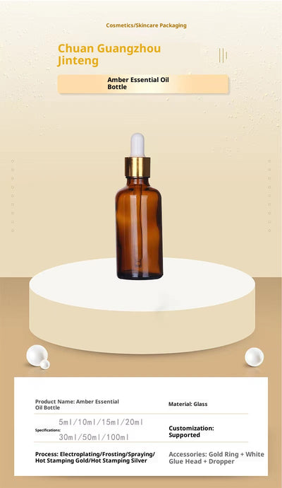 Botella de Vidrio Ámbar para Aceites Esenciales - Recargable y Portátil - Image 16