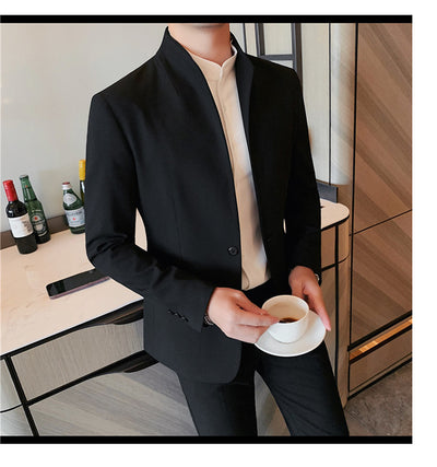 Blazer Slim Fit Ruoshuai para Hombre - Chaqueta Casual de Otoño - Image 34