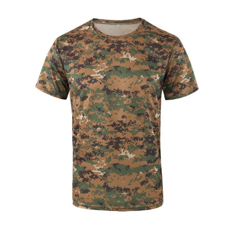 Playera Holgada de Malla con Cuello Redondo y Estampado de Manga Corta - Image 8