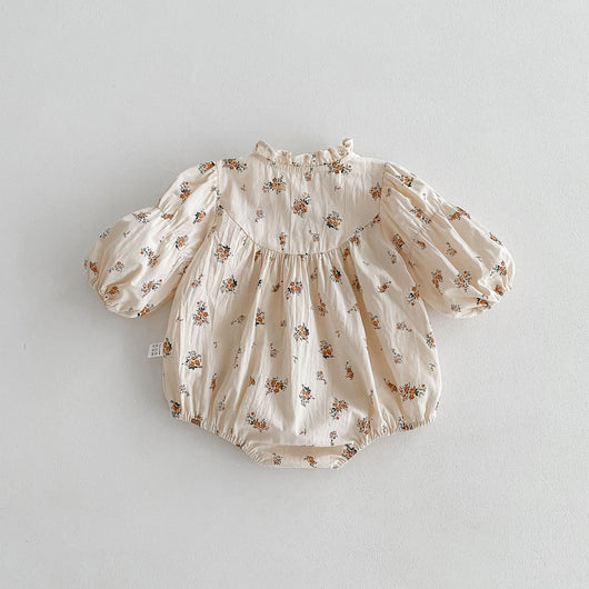 Blusa Infantil Primavera Estilo Coreano Floral Manga Larga - Image 9