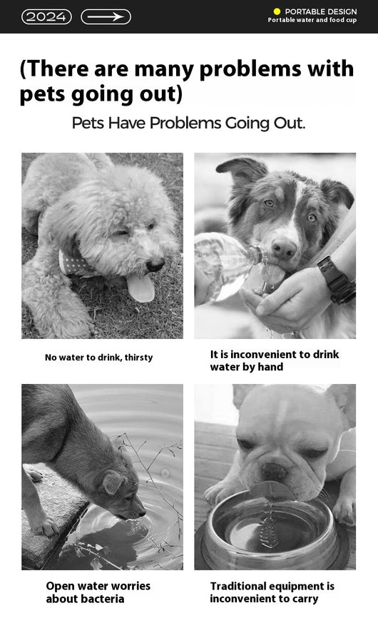 Botella de Agua Portátil 2 en 1 para Perros y Gatos con Comedero Integrado - Image 22