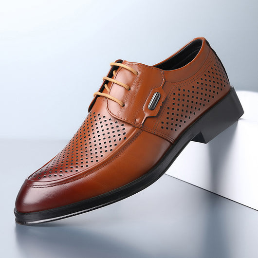 Sandalias Perforadas de Cuero para Hombre - Cómodas y Transpirables - Image 9
