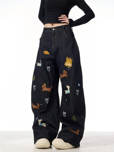 Pantalones Jeans Anchos Patchwork Salchicha Mujer - Casual y Cómodo - Image 14