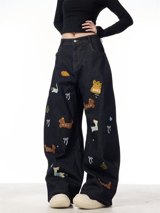 Pantalones Jeans Anchos Patchwork Salchicha Mujer - Casual y Cómodo - Image 14