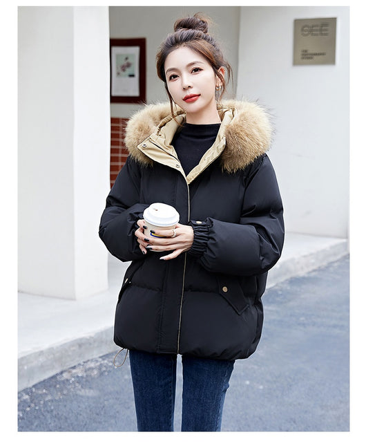 Abrigo de Plumón de Pato Blanco Suelto Estilo Coreano para Mujer - Image 19