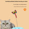 Juguete Interactivo 3 en 1 para Gatos con Plataforma Giratoria, Mariposas y Plumas