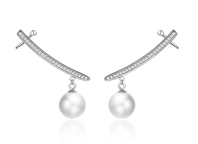 Aretes de Plata S925 con Perla para Mujer - Image 7