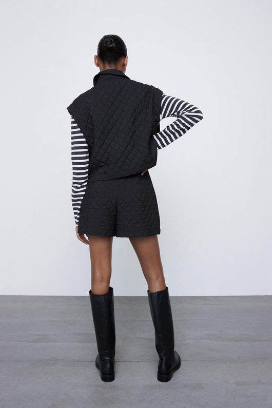 Shorts de Cintura Alta en Algodón Puro - Estilo Casual y Cómodo - Image 2