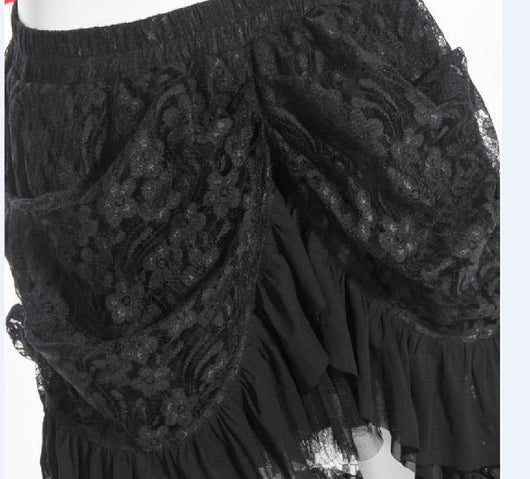 Vestido Gótico de Fiesta con Encaje y Cola de Pájaro - Image 6