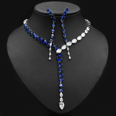 Conjunto de Collar y Aretes con Corazón de Gota - Diseño Bicolor - Image 12