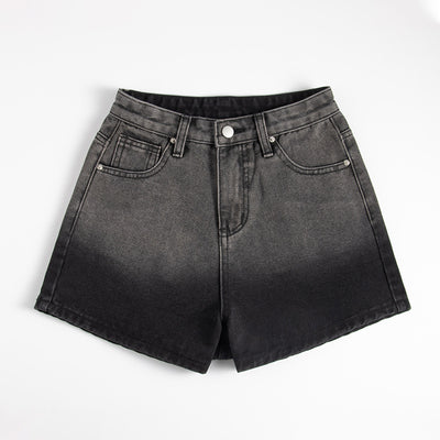 Shorts Denim Cintura Alta Mujer Corte Delgado