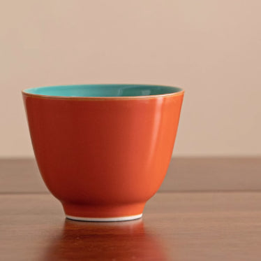 Taza de Té Cerámica Rojo Prohibido Alta Temperatura con Esmalte Artesanal - Image 4
