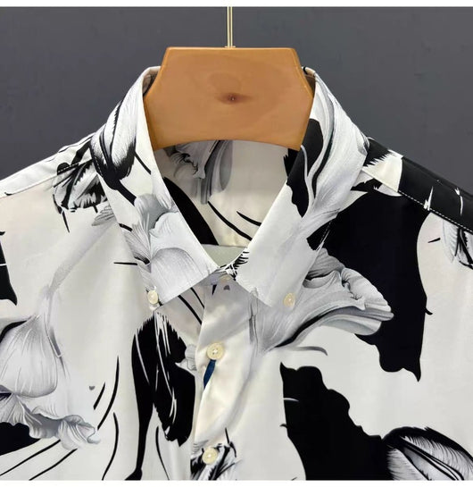 Camisa Estampada Floral Slim Fit de Manga Larga para Hombre - Image 25