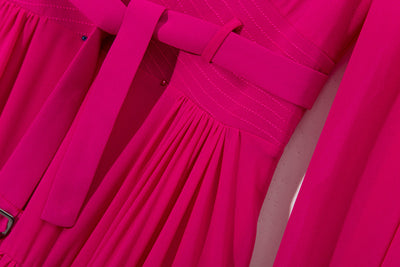 Vestido Largo de Manga Larga con Cinturón para Mujer - Image 12
