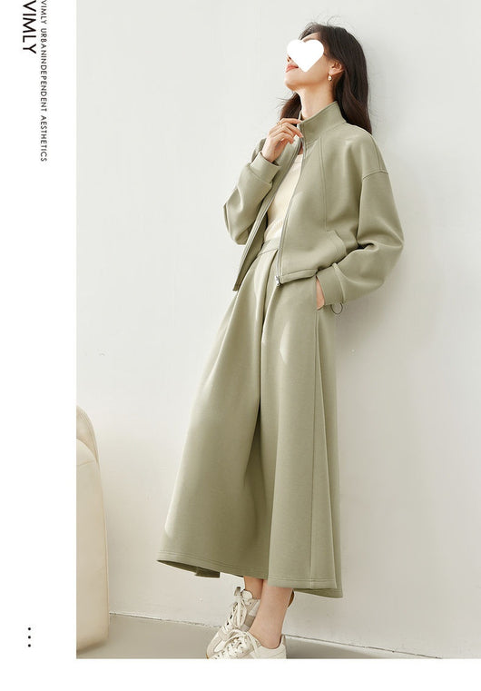 Falda Sastre Casual Verde Guisante para Mujer - Image 31