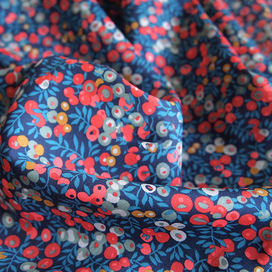 Camisa de Algodón Tana Lawn Liberty London Wilshire Wild Berry - Importación Británica