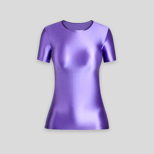Playera Ajustada de Manga Corta en Spandex para Mujer - Image 19