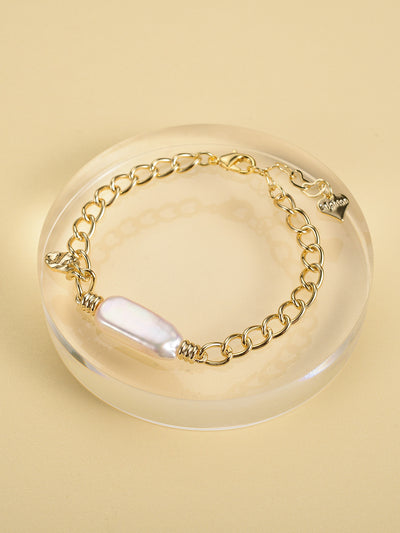 Pulsera Vintage Clásica con Perlas y Metal Europeo Americano - Image 4