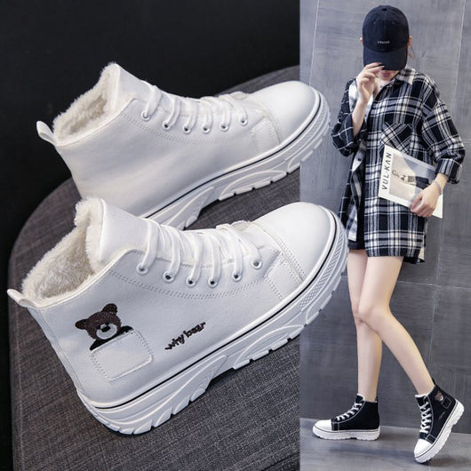 Botas Martin de Moda para Mujer con Tacón Medio y Lona Reforzada