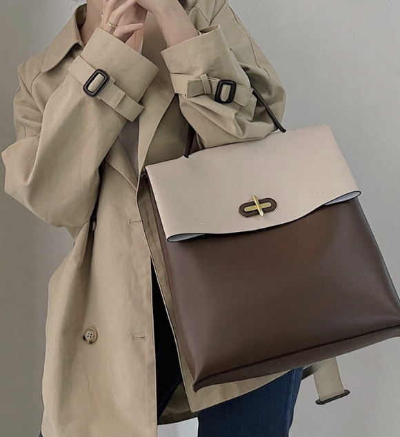 Mochila de Cuero Genuino Estilo Coreano para Mujer - Diseño Casual Versátil