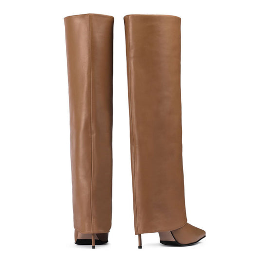 Botas Stiletto Altas Talla Grande con Punta Afilada y Medias Integradas - Image 26
