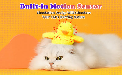 Juguete Interactivo para Gatos con Alas Batientes, Pato Recargable con Sonido - Image 9