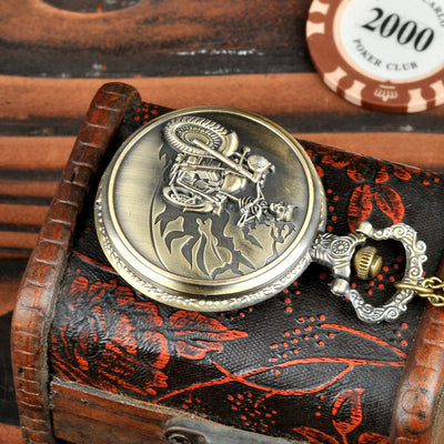 Reloj de Bolsillo Retro Motociclista Cuarzo Clásico - Image 6