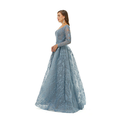 Vestido de Noche Elegante con Encaje Calado y Textura Luxury - Image 12