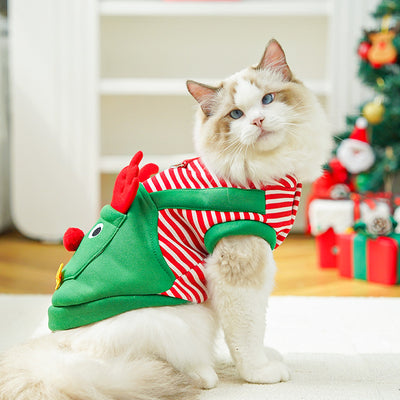 Abrigo Navideño para Mascotas - Suéter Reno con Bolsillo para Perros y Gatos - Image 20