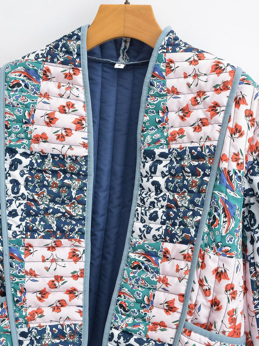 Abrigo Acolchado Suelto Estampado para Mujer - Comodidad y Estilo - Image 11