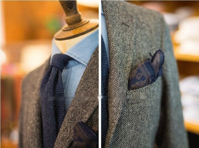 Blazer de Tweed Lana Estilo Británico Retro para Hombre - Image 16