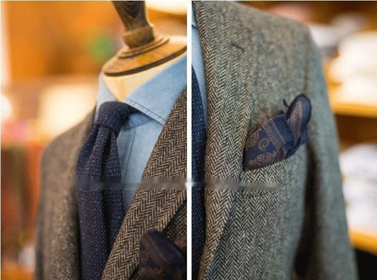 Blazer de Tweed Lana Estilo Británico Retro para Hombre - Image 16