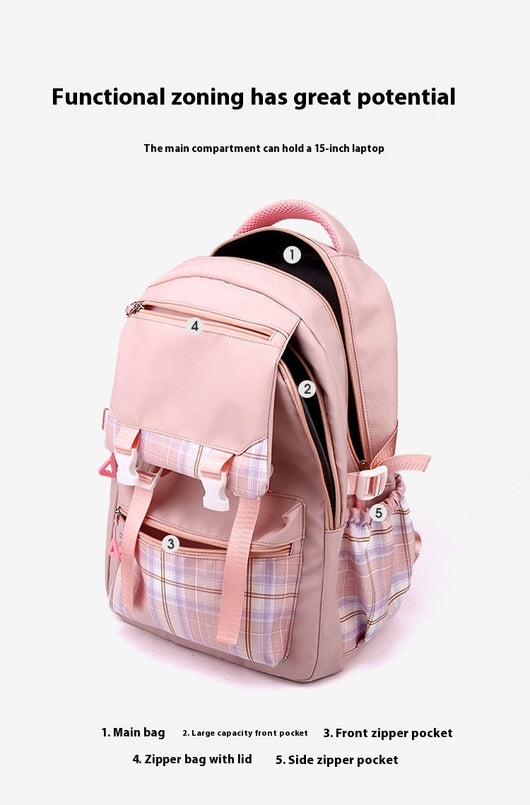 Mochila para Computadora Multicapa de Diseño Minimalista para Mujer - Image 20