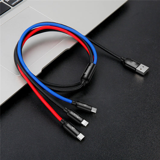 Cable de Carga Rápida Baseus 3 en 1 - Datos y Energía - Image 7
