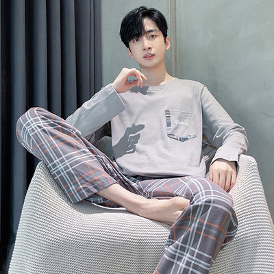 Pijama Largo de Algodón para Hombre Talla Grande Cómodo y Relajado - Image 16