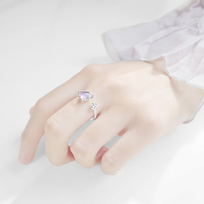 Anillo de Plata Esterlina Planeta Amor para Parejas - Image 4