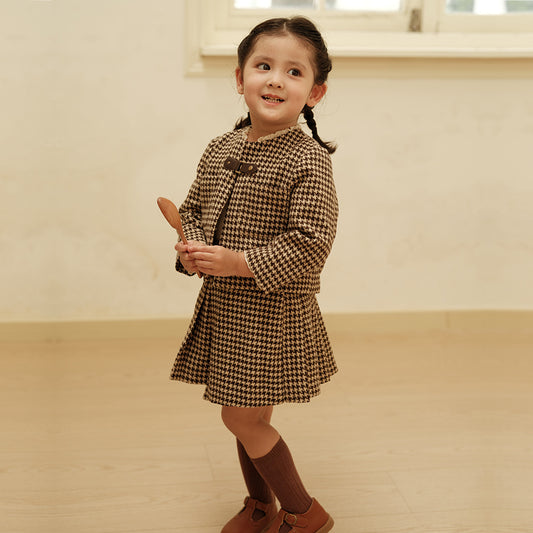 Conjunto Clásico Francés para Niñas - Traje Elegante de Dos Piezas