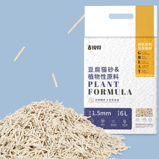 Arena de Tofu para Gatos con Aroma a Maíz - Desodorante Rápido