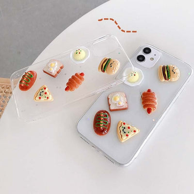 Funda Transparente para Celular Burger Pizza Estéreo - Image 9