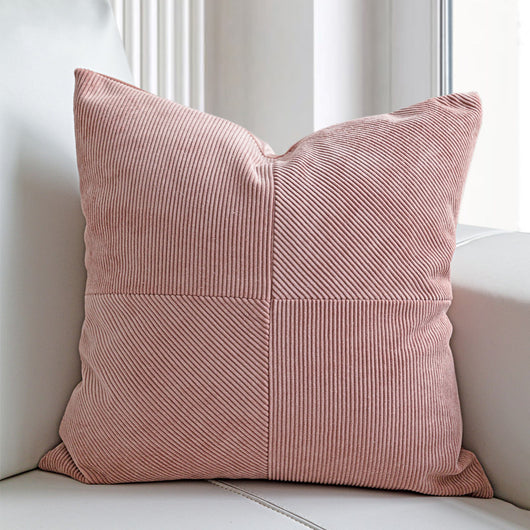 Almohada Decorativa Nordic Rosa Palo con Detalles en Contraste - Image 9