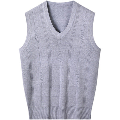 Chaleco Suelto Cuello V para Hombre Maduro - Comodidad Primavera y Otoño - Image 5
