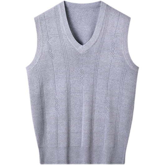 Chaleco Suelto Cuello V para Hombre Maduro - Comodidad Primavera y Otoño - Image 5